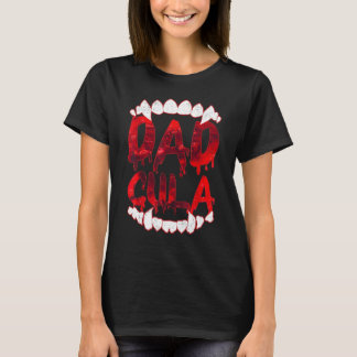 ダドキュラハロウィーンパパドラキュラコスチュームmomster matc tシャツ