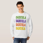ダドキュラ垂れフォントのハロウィン汎用コスチューム Tシャツ (正面フル)