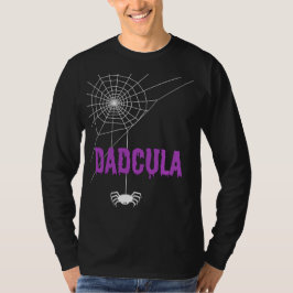 ダドキュラ 滴る血のフォントと蜘蛛 Tシャツ