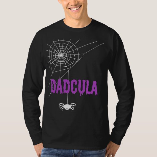 ダドキュラ 滴る血のフォントと蜘蛛 Tシャツ (正面)