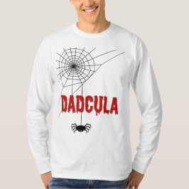 ダドキュラ 滴る血 フォントとクモ Tシャツ