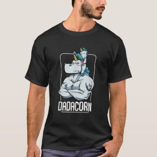 ダドコン誇りを持ったユニコーンパパアンドベビー最高のパパエバー Tシャツ
