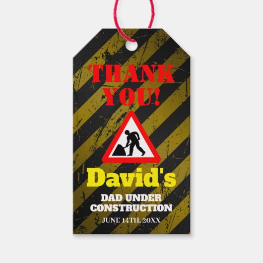 ダドシェルパーティー |パパシャワーお願い ギフトタグ (正面)