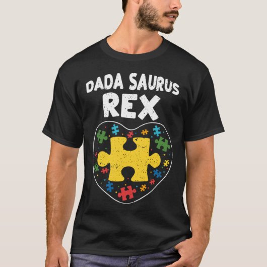 ダドダサウルス・レックス 自閉症啓発 Tシャツ (正面)