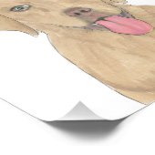 ダドリーパーソナライズされたラブラドールアート フォトプリント            (角)