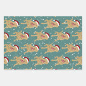 ダドリーラブラドールクリスマス ラッピングペーパーシート (正面)