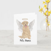 ダドリーラブラドール悔やみや弔慰メモリアル カード (黄色い花)