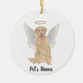 ダドリー ラブラドール 追悼記念 セラミックオーナメント (正面)