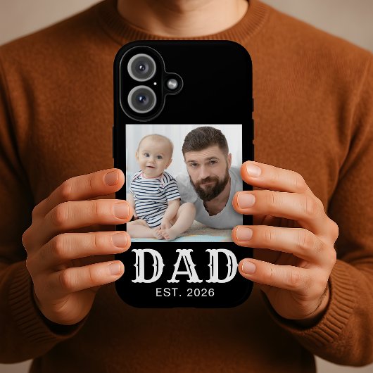 ダド設立時のタイポグラフィー写真 ブラック Case-Mate iPhoneケース
