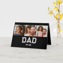 ダド エスタブリッシュド エレガント 3 写真ギフト ブラック カード