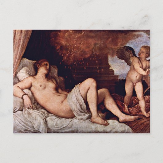 ダナエ。Tizian(最高のQuality)による ポストカード (正面)