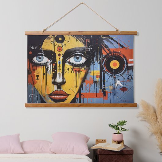 ダナズデレマ抽象芸術 吊り下げ型タペストリー (寝室)