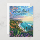 ダナポイントカリフォルニアビーチオレンジカウンティカード (正面/裏面)