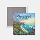 ダナポイントカリフォルニアビーチオレンジカウンティヴィンテージ マグネット (正面/裏面)