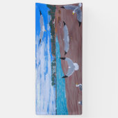 ダナポイント港（嵐の後） 横断幕 (縦)