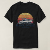 ダナポイントCAヴィンテージボート70sレトロボートデザイン Tシャツ (デザイン正面)
