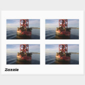 ダナリラックスポイントのブイにアシカ 長方形シール (シート)