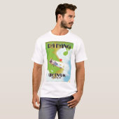 ダナン ベトナム ビンテージ 旅行 ポスター Tシャツ (正面フル)