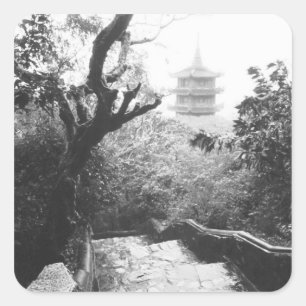 ダナン ベトナム 大理石の山の寺院の景色 スクエアシール