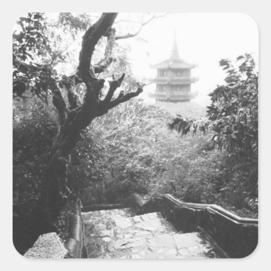 ダナン ベトナム 大理石の山の寺院の景色 スクエアシール (正面)