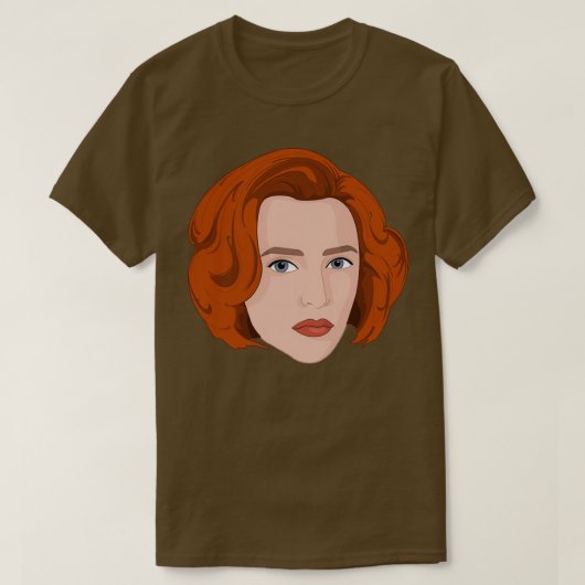 ダナ・スカリー漫画 Tシャツ (デザイン正面)