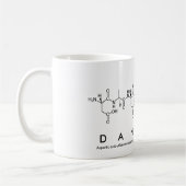 ダニエラのペプチッド名前のマグ コーヒーマグカップ (左)