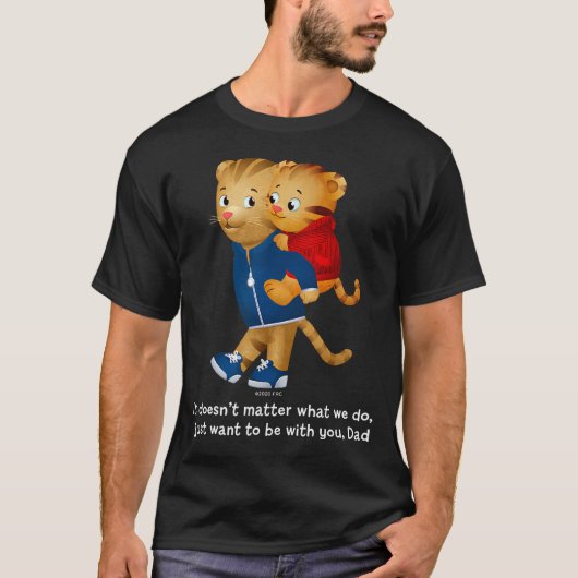 ダニエルとパパのトラ (ダーク Tシャツ (正面)