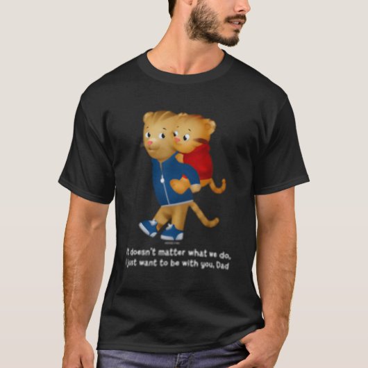 ダニエルとパパのトラ ダーク Tシャツ (正面)