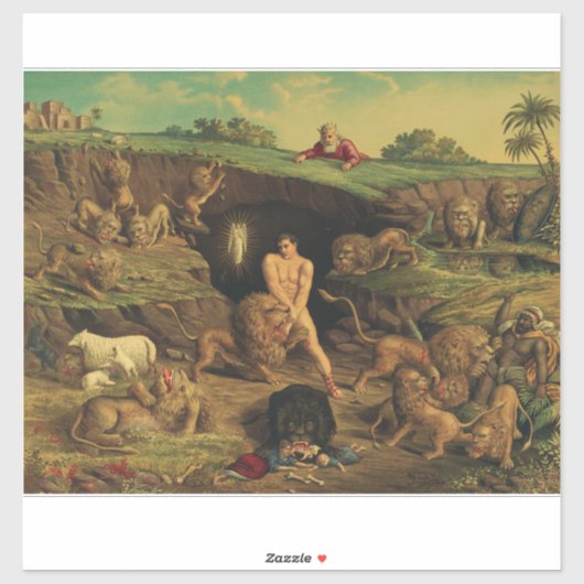 ダニエルとライオンの穴 シール (シート)