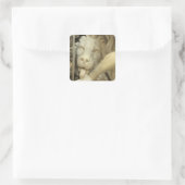 ダニエルの足をなめるライオン スクエアシール (バッグ)