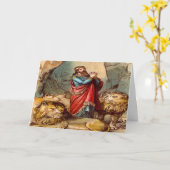 ダニエルはライオンの殿挨拶カード2 カード (黄色い花)