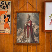 ダニエルはライオンの殿挨拶カード2 吊り下げ型タペストリー