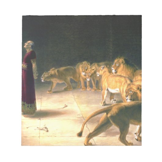 ダニエルはライオンズデン・ブリトン・リヴィエールの王に答える ノートパッド (正面)