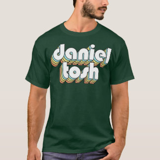 ダニエルトシュレトロレインボータイポグラフィフェードスタイル Tシャツ