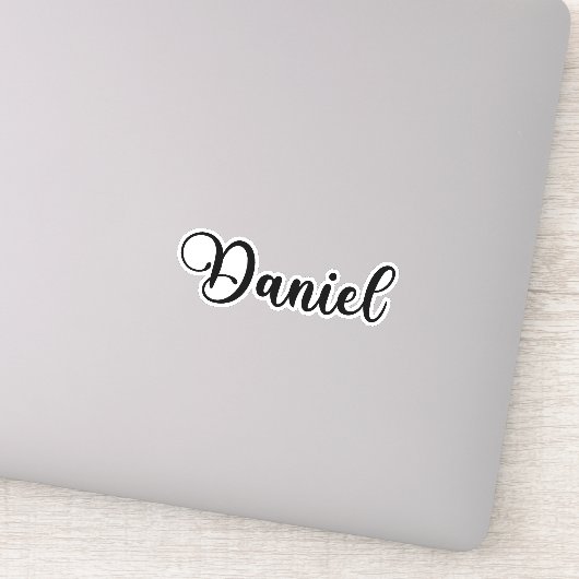 ダニエル名 – 手書き書道 シール (詳細)