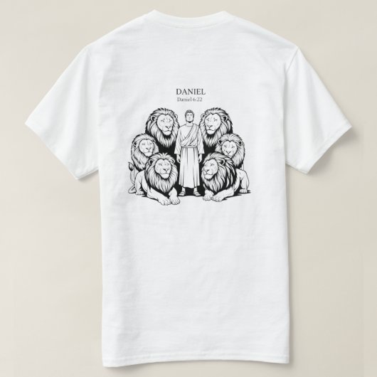 ダニエル書 6:22 Tシャツ (デザイン裏面)