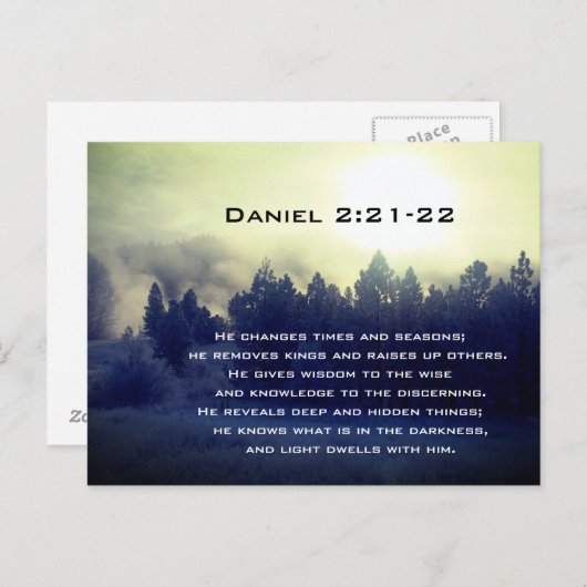 ダニエル2:21-22彼は時と季節を変える ポストカード (正面/裏面)
