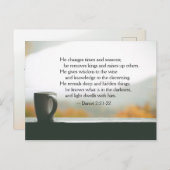 ダニエル2:21-22彼は時と季節を変える ポストカード (正面/裏面)