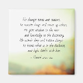 ダニエル2:21-22彼は時と季節を変える マグネット (正面)