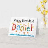 「ダニエル」のバースデー・カード カード (黄色い花)