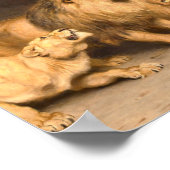 ダニエル・イン・ザ・ライオンズ1872年ブリトン・リヴィエール ポスター (角)