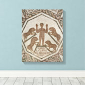 ダニエル・イン・ザ・ライオンズ・デン2 キャンバスプリント (インサイチュ (ウッドフロア))