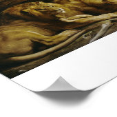 ダニエル・イン・ザ・ライオンズ・デン・ピーター・ポール・ルーベンス絵を描 ポスター (角)