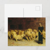 ダニエル・イン・ザ・ライオンズ・デン、1872年ブリトン・リヴィエール インビテーションポストカード (正面/裏面)