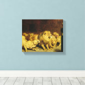 ダニエル・イン・ザ・ライオンズ・デン、1872年ブリトン・リヴィエール キャンバスプリント (インサイチュ (ウッドフロア))