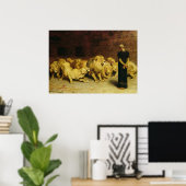 ダニエル・イン・ザ・ライオンズ・デン、1872年ブリトン・リヴィエール ポスター (ホームオフィス)