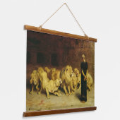 ダニエル・イン・ザ・ライオンズ・デン、1872年ブリトン・リヴィエール 吊り下げ型タペストリー (傾斜あり)