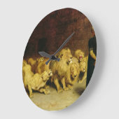 ダニエル・イン・ザ・ライオンズ・デン、1872年、ブリトン・リヴィエール著 ラージ壁時計 (傾斜)