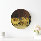 ダニエル・イン・ザ・ライオンズ・デン、1872年、ブリトン・リヴィエール著 ラージ壁時計 (ホーム)