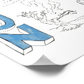 ダニエル・ジョンストンおもしろいスケッチステッカー ポスター (角)